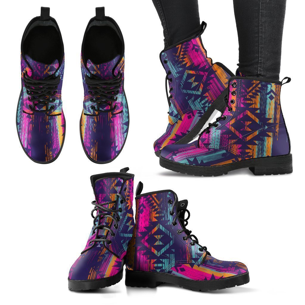 Native Tribal Aztec Pattern Print Women's Boots