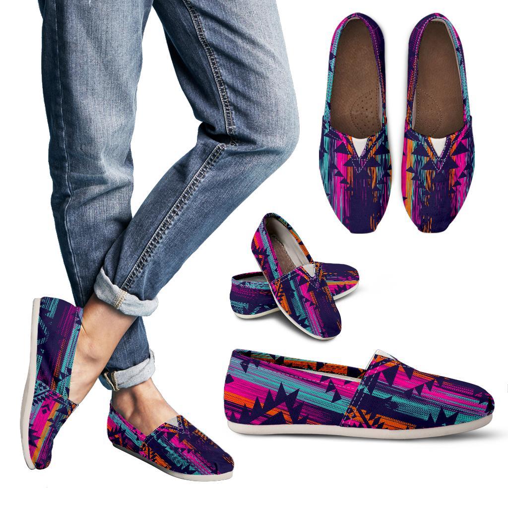 Native Tribal Aztec Pattern Print Women's Casual Canvas Shoes