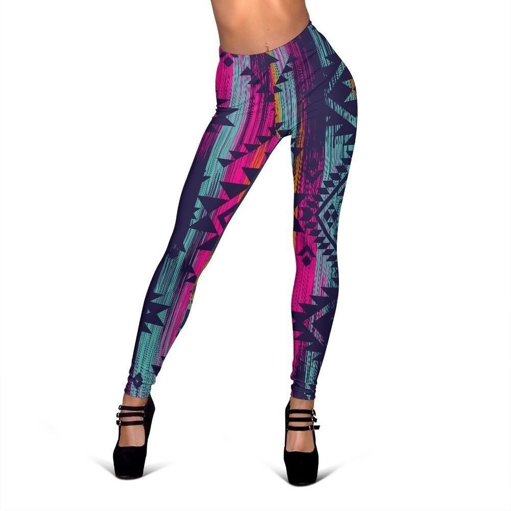 Native Tribal Aztec Pattern Print Women's Leggings