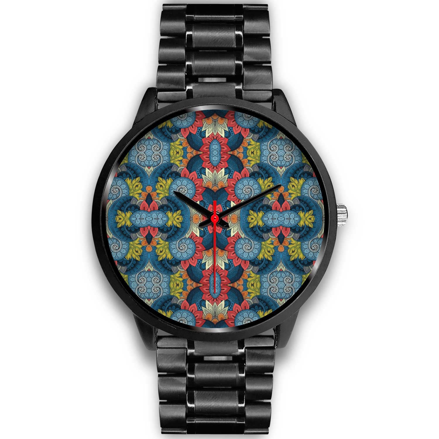 Native Tribal Bohemian Pattern Print Black Watch