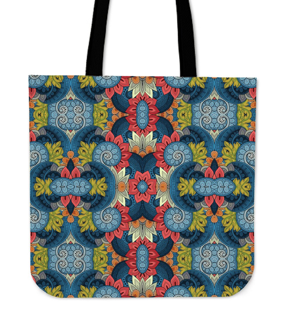 Native Tribal Bohemian Pattern Print Canvas Tote Bag