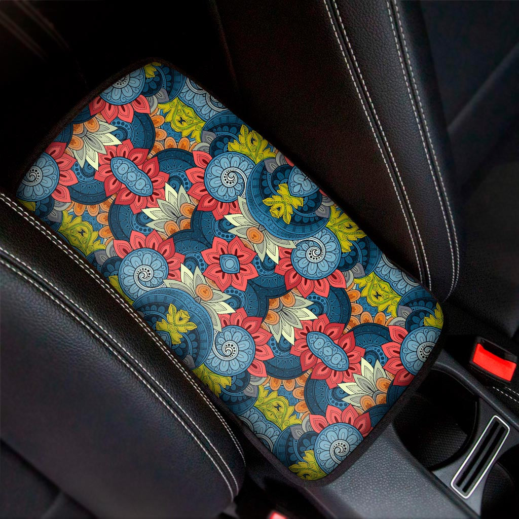 Native Tribal Bohemian Pattern Print Car Center Console Cover