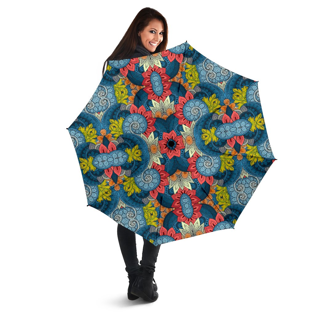 Native Tribal Bohemian Pattern Print Foldable Umbrella