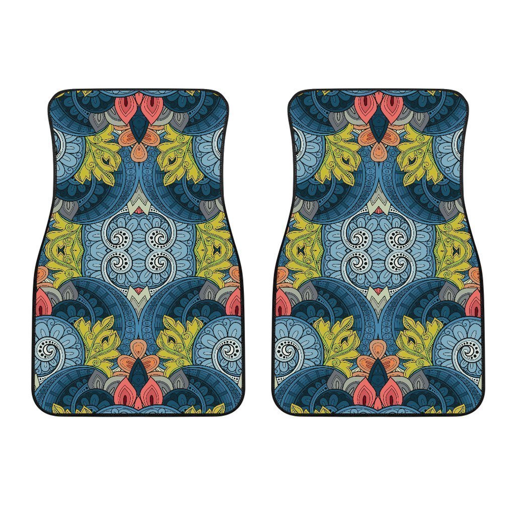 Native Tribal Bohemian Pattern Print Front Car Floor Mats