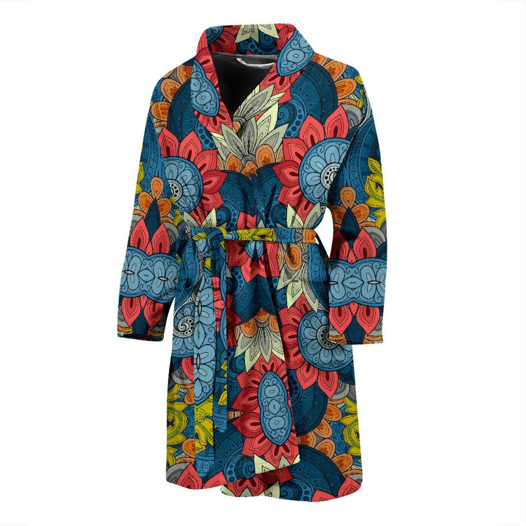 Native Tribal Bohemian Pattern Print Men's Bathrobe