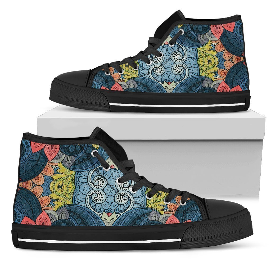 Native Tribal Bohemian Pattern Print Men's High Top Shoes