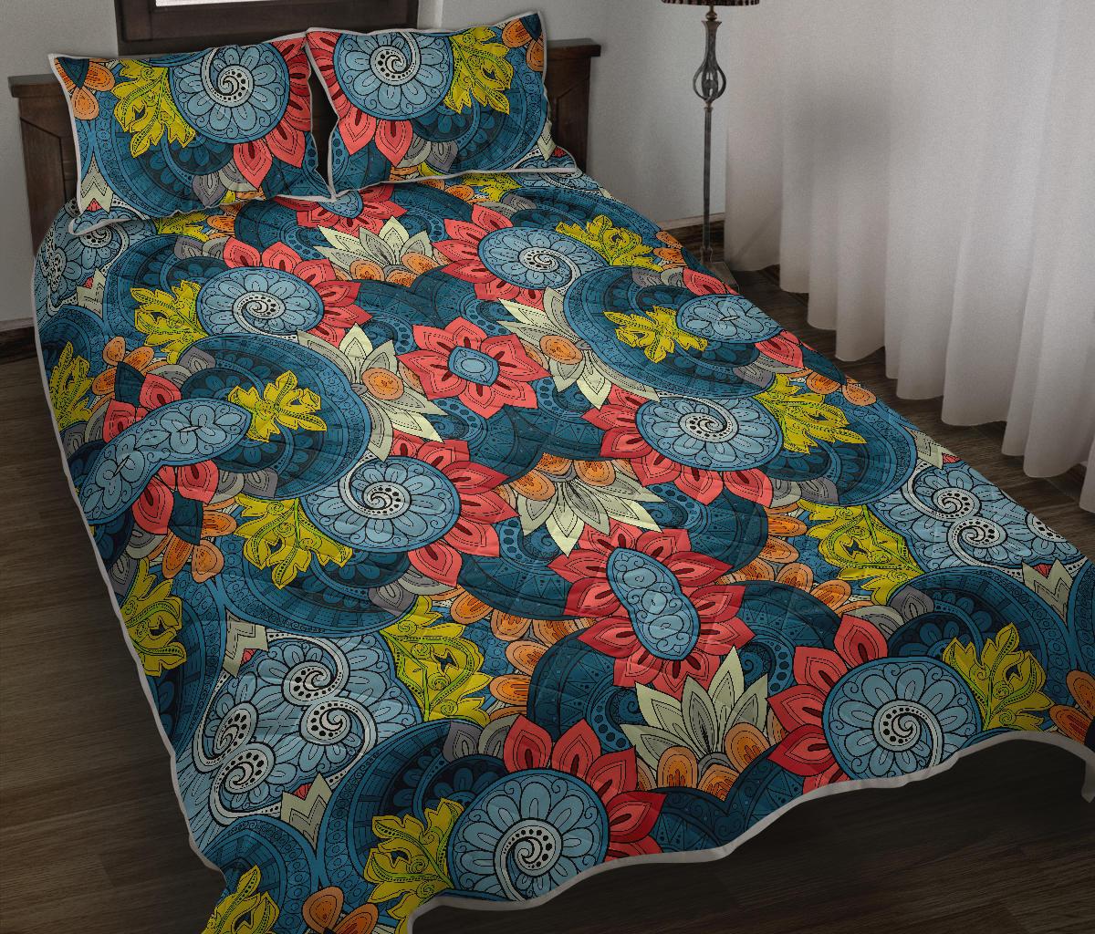 Native Tribal Bohemian Pattern Print Quilt Bed Set