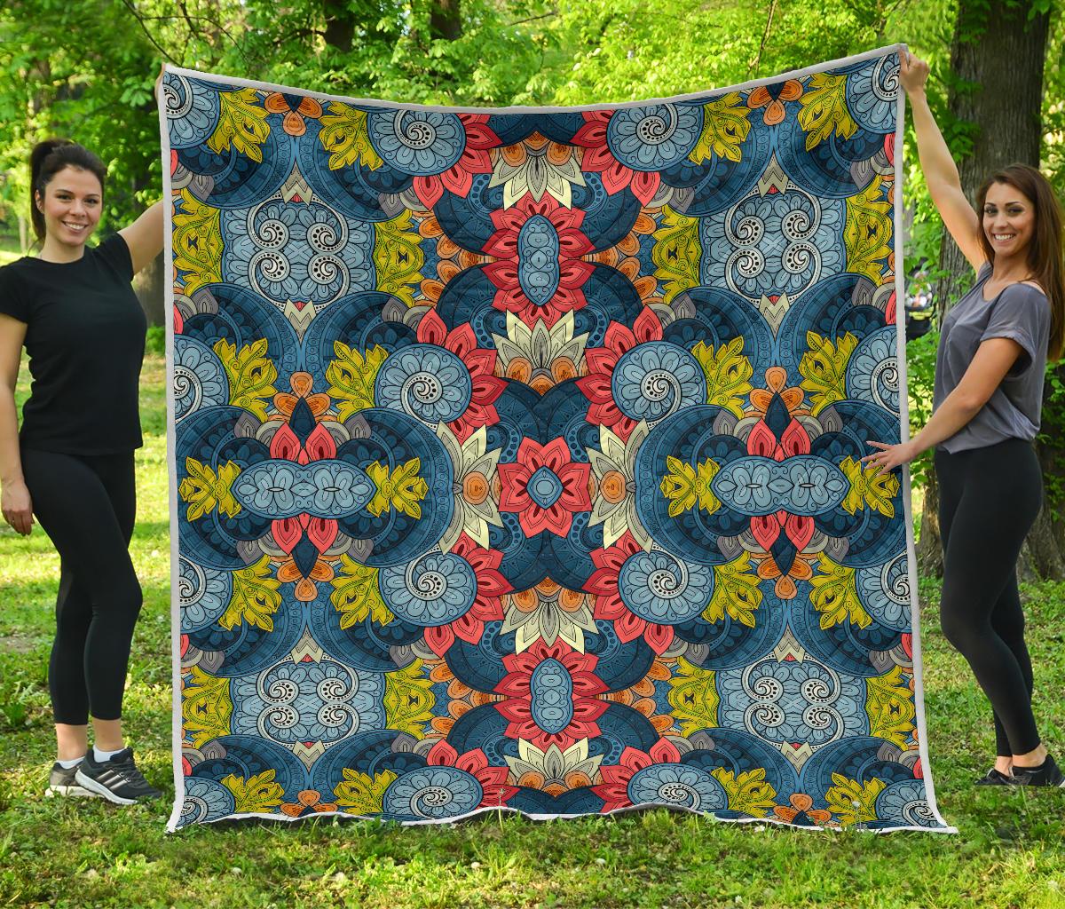 Native Tribal Bohemian Pattern Print Quilt