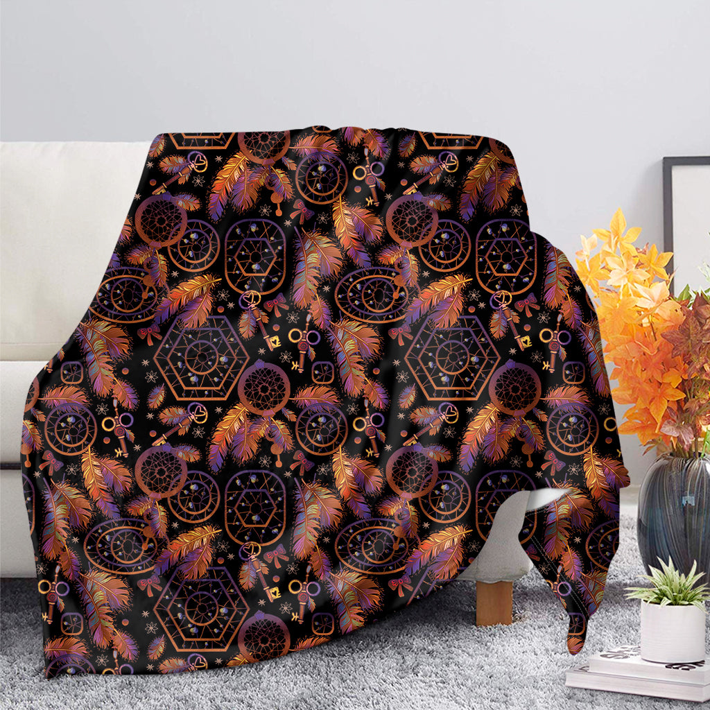 Native Tribal Dream Catcher Print Blanket