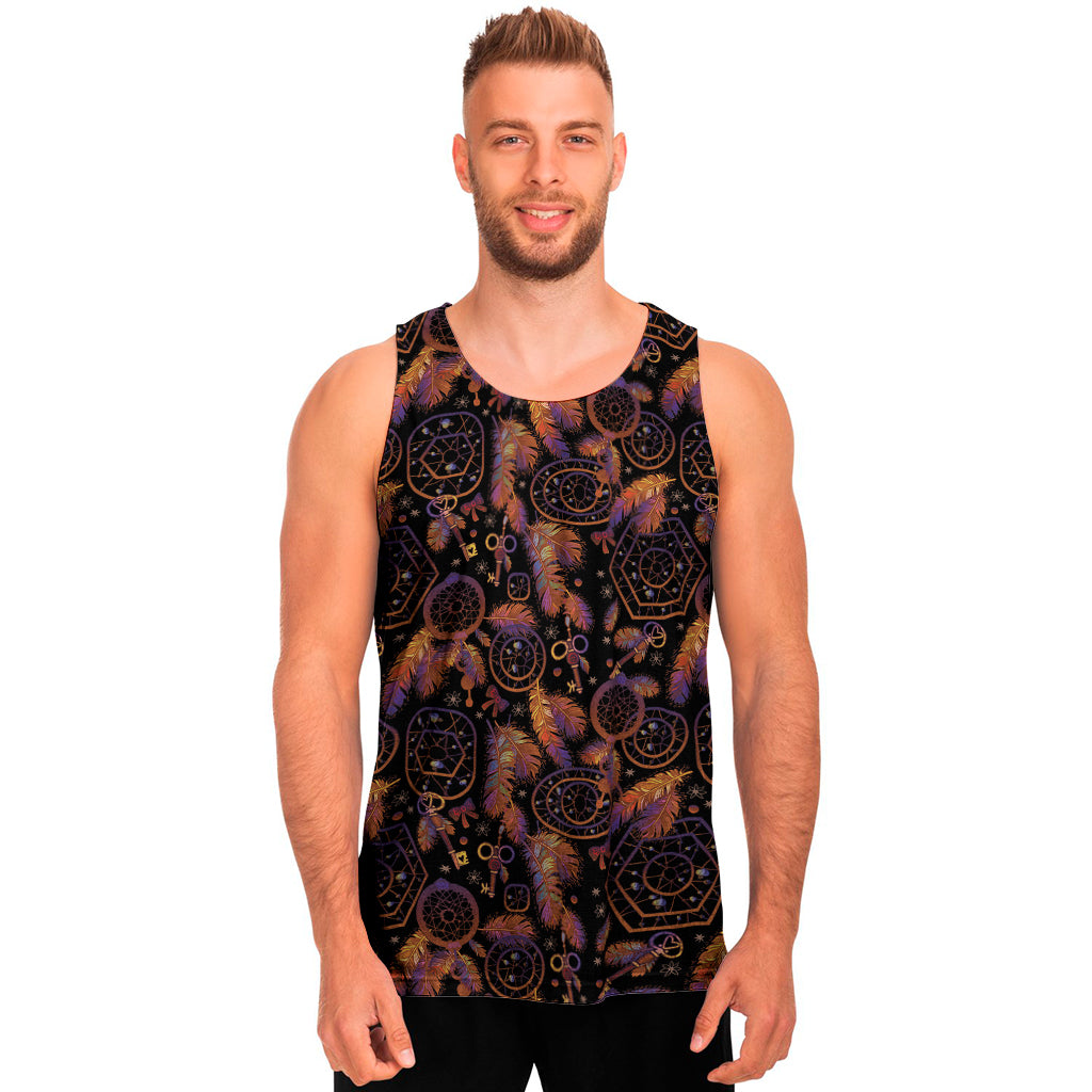 Native Tribal Dream Catcher Print Men's Tank Top