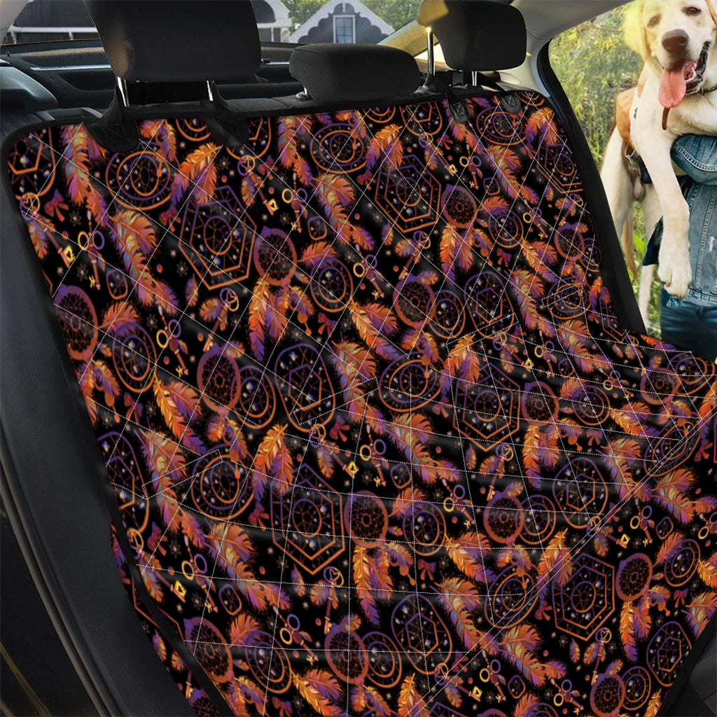 Native Tribal Dream Catcher Print Pet Car Back Seat Cover