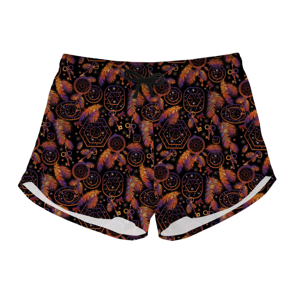 Native Tribal Dream Catcher Print Women's Shorts