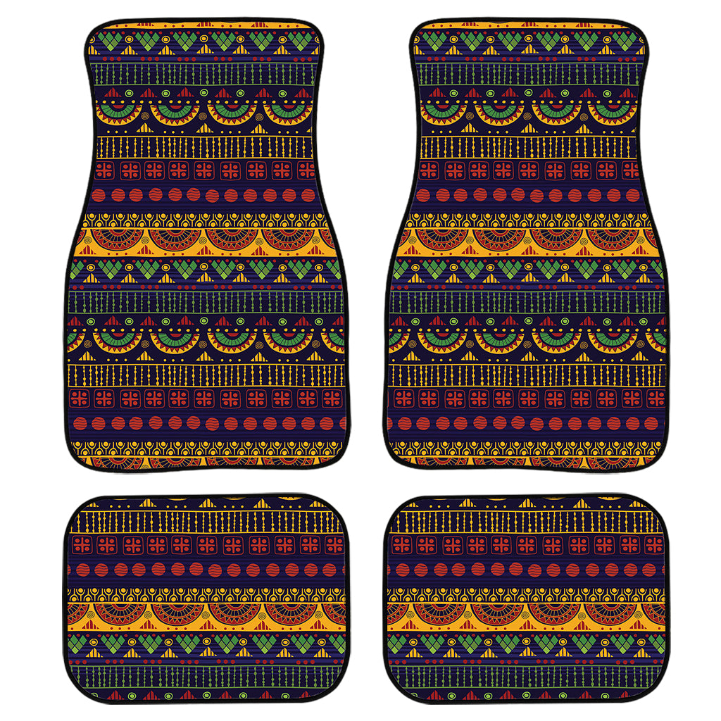 Native Tribal Indian Pattern Print Front and Back Car Floor Mats