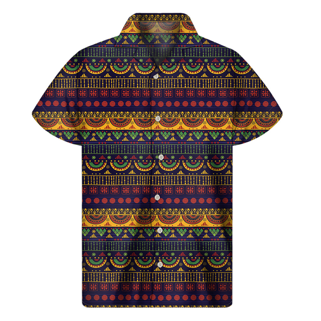 Native Tribal Indian Pattern Print Men's Short Sleeve Shirt