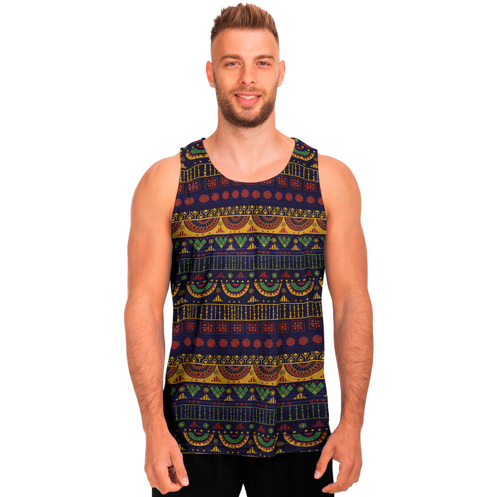 Native Tribal Indian Pattern Print Men's Tank Top