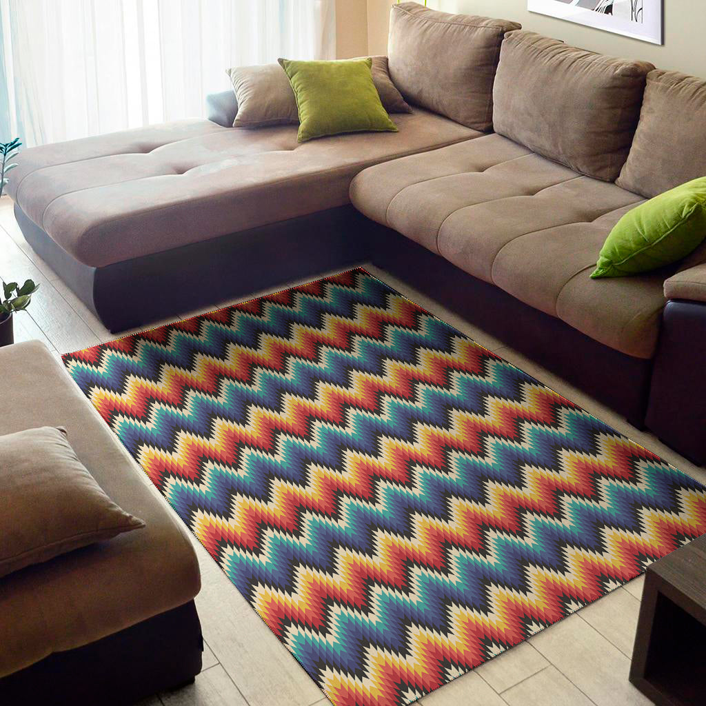 Native Tribal Inspired Pattern Print Area Rug