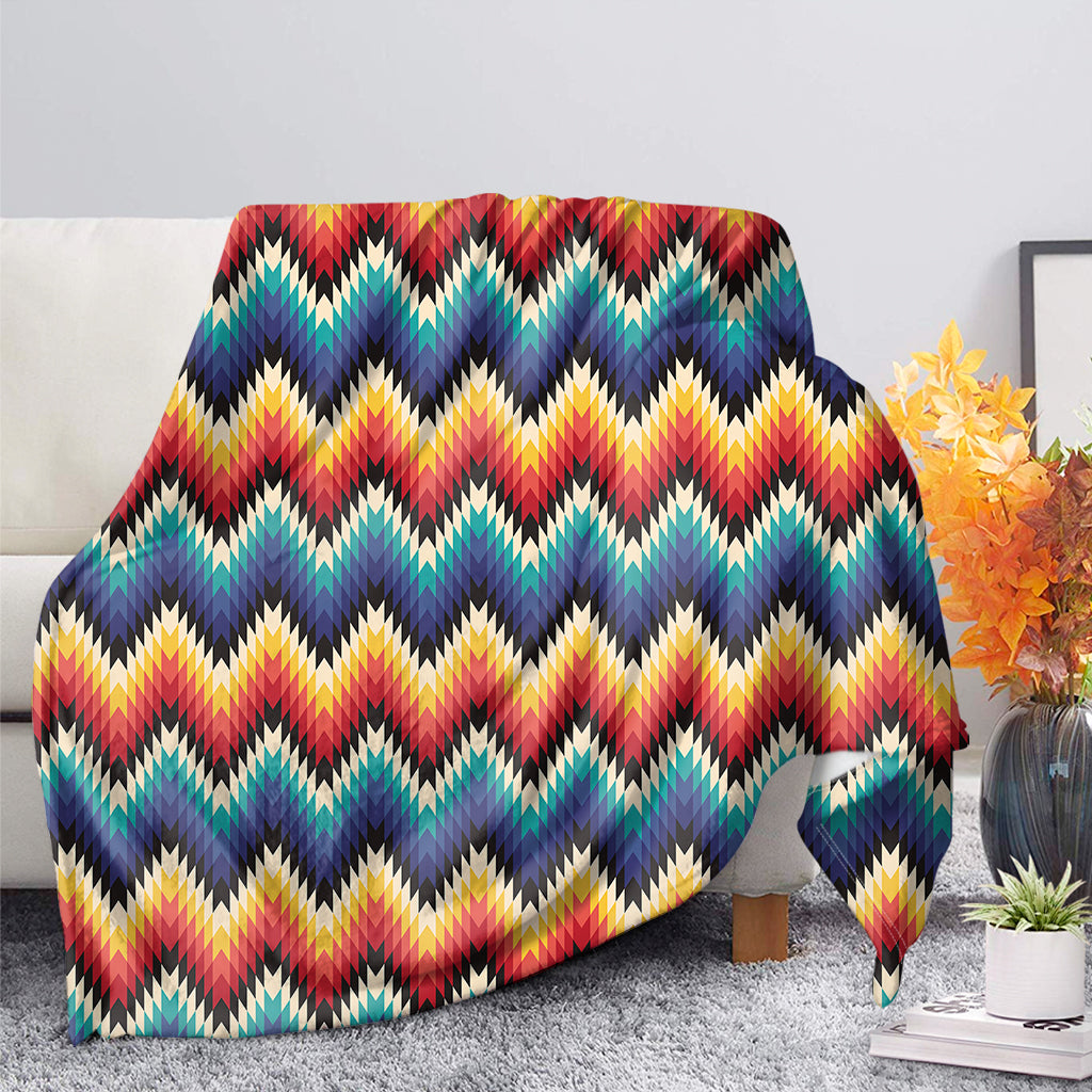 Native Tribal Inspired Pattern Print Blanket