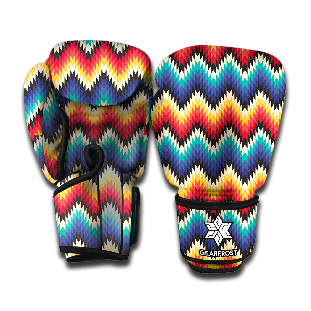 Native Tribal Inspired Pattern Print Boxing Gloves