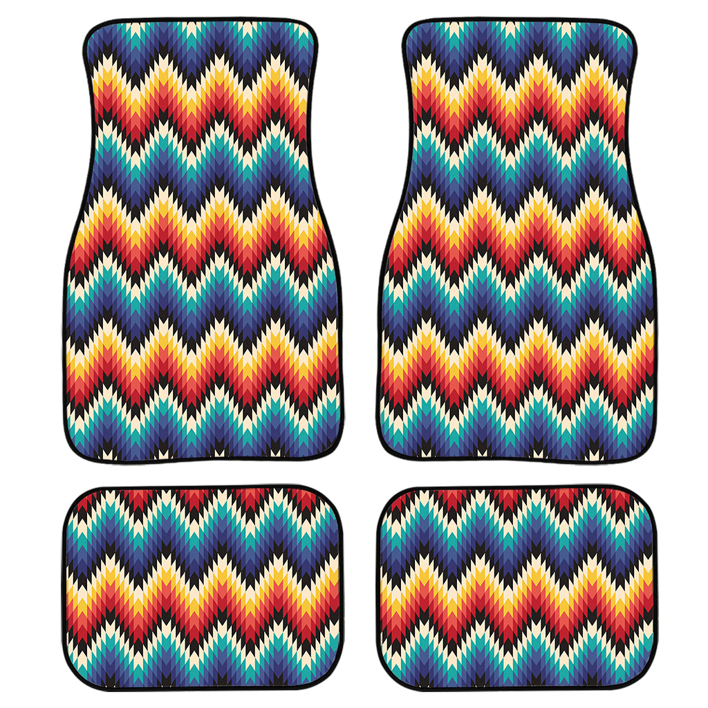 Native Tribal Inspired Pattern Print Front and Back Car Floor Mats