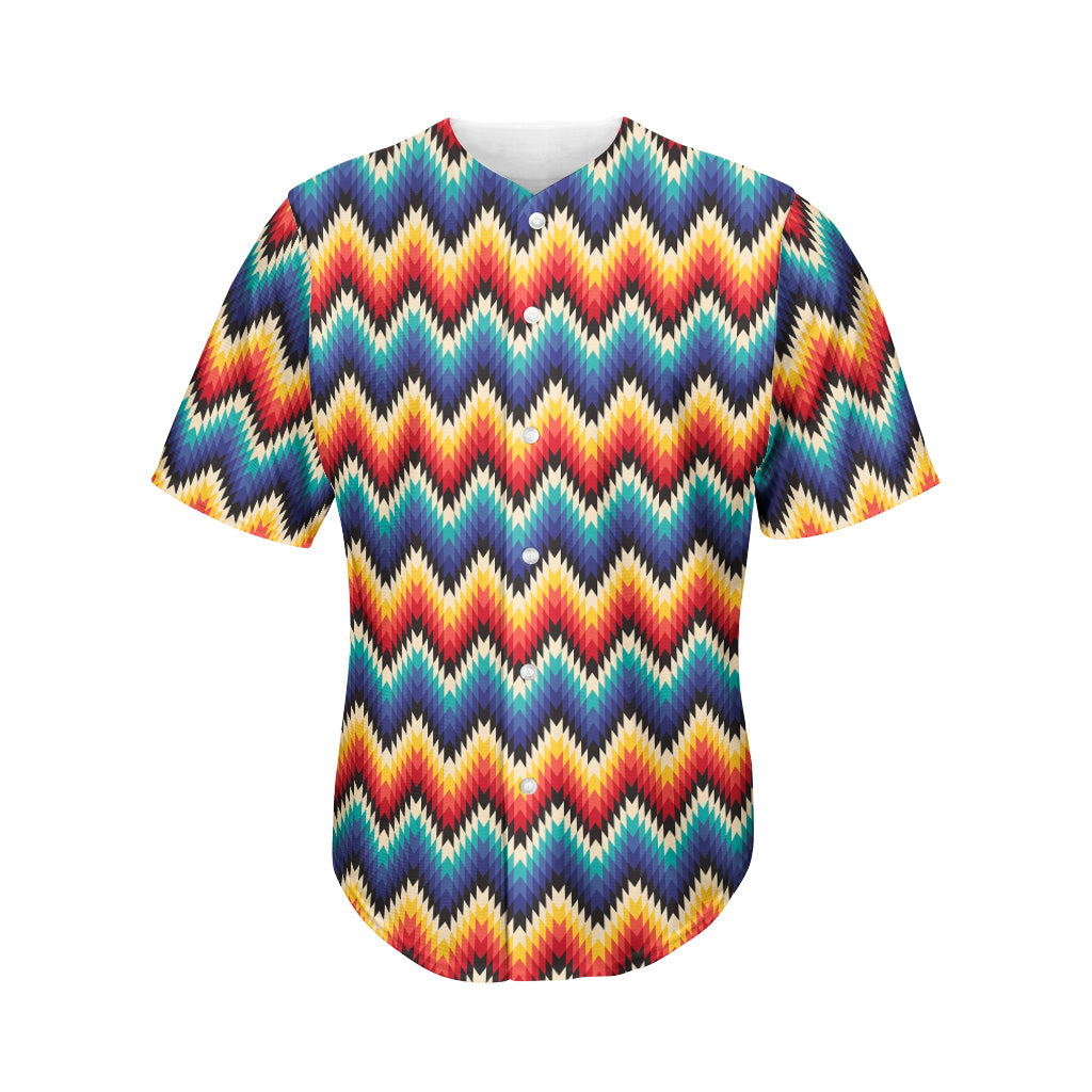 Native Tribal Inspired Pattern Print Men's Baseball Jersey