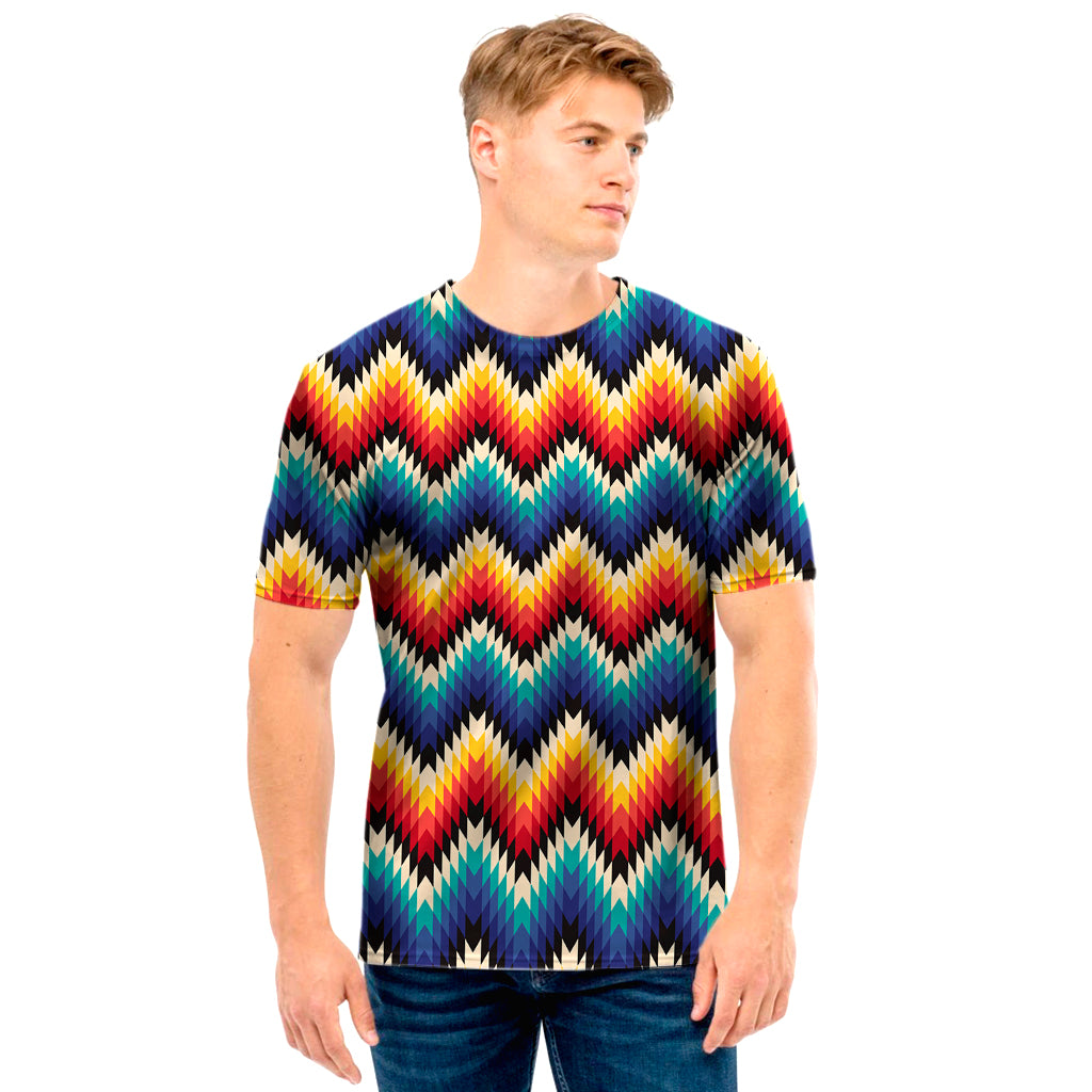 Native Tribal Inspired Pattern Print Men's T-Shirt