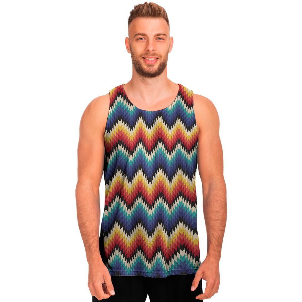 Native Tribal Inspired Pattern Print Men's Tank Top