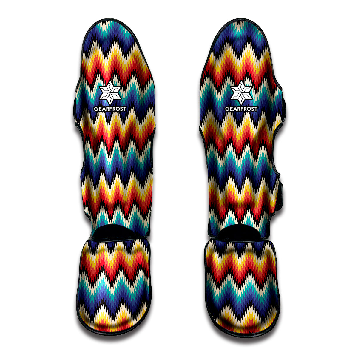 Native Tribal Inspired Pattern Print Muay Thai Shin Guards