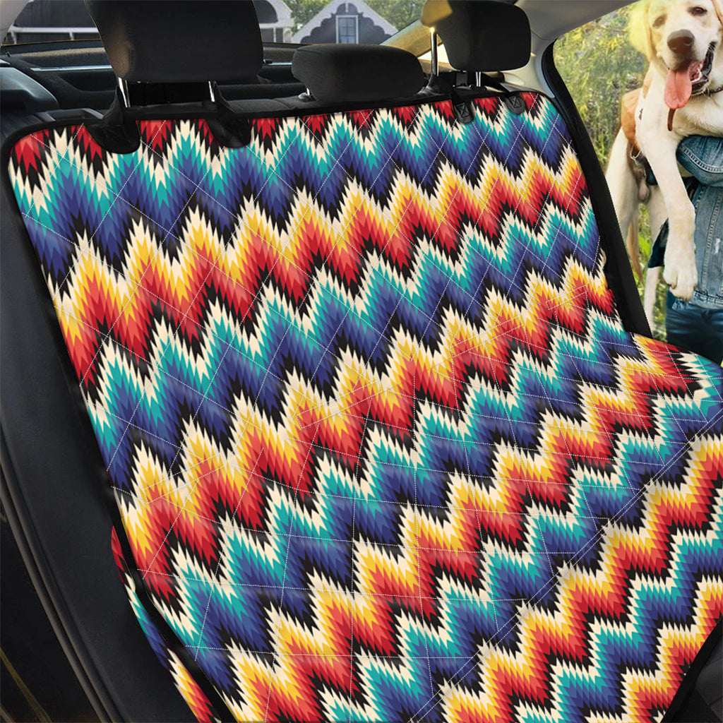 Native Tribal Inspired Pattern Print Pet Car Back Seat Cover