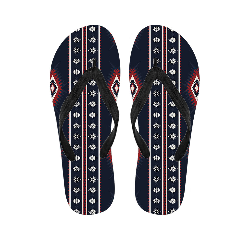 Native Tribal Navajo Pattern Print Flip Flops