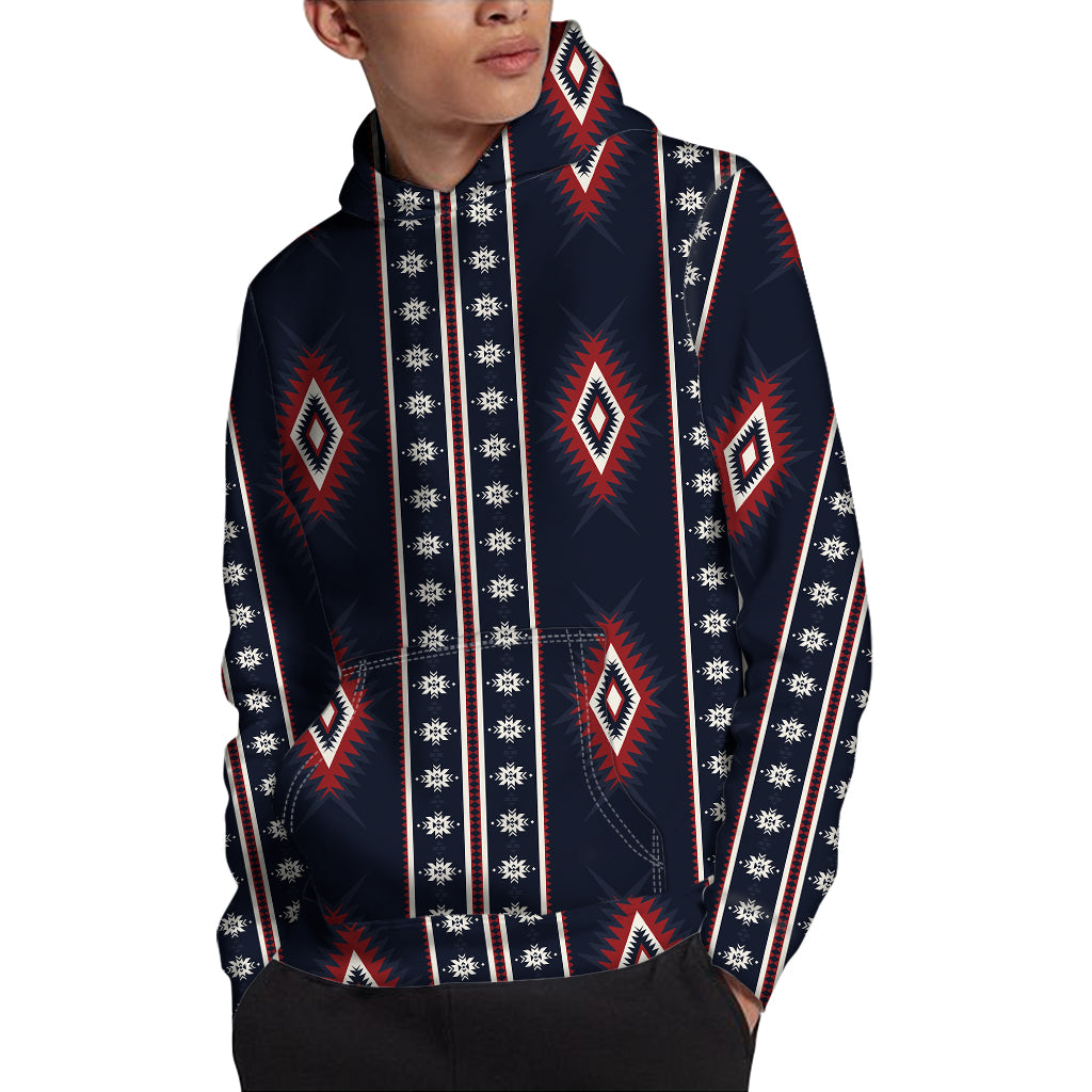 Native Tribal Navajo Pattern Print Pullover Hoodie