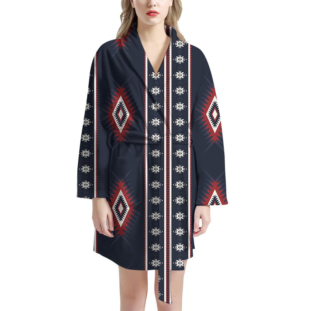 Native Tribal Navajo Pattern Print Women's Bathrobe