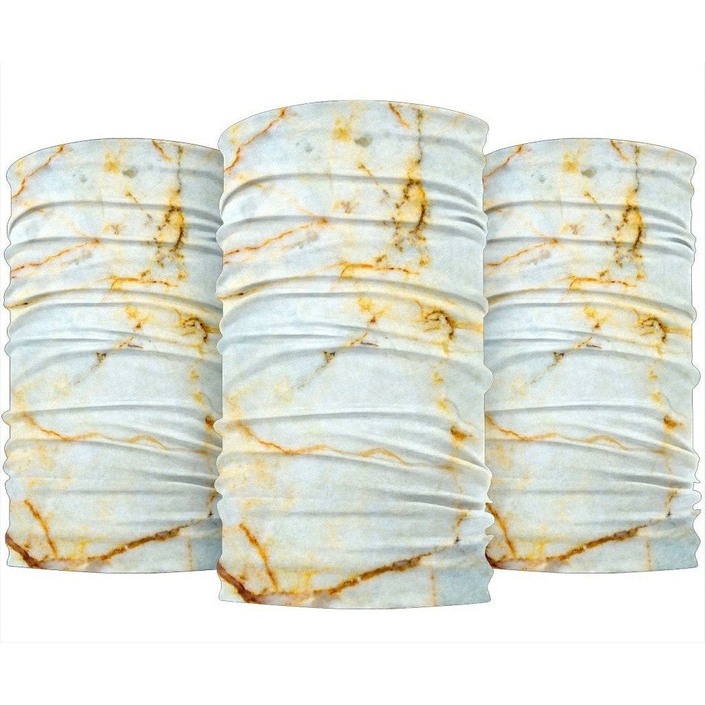 Natural Gold Marble Print 3-Pack Bandanas