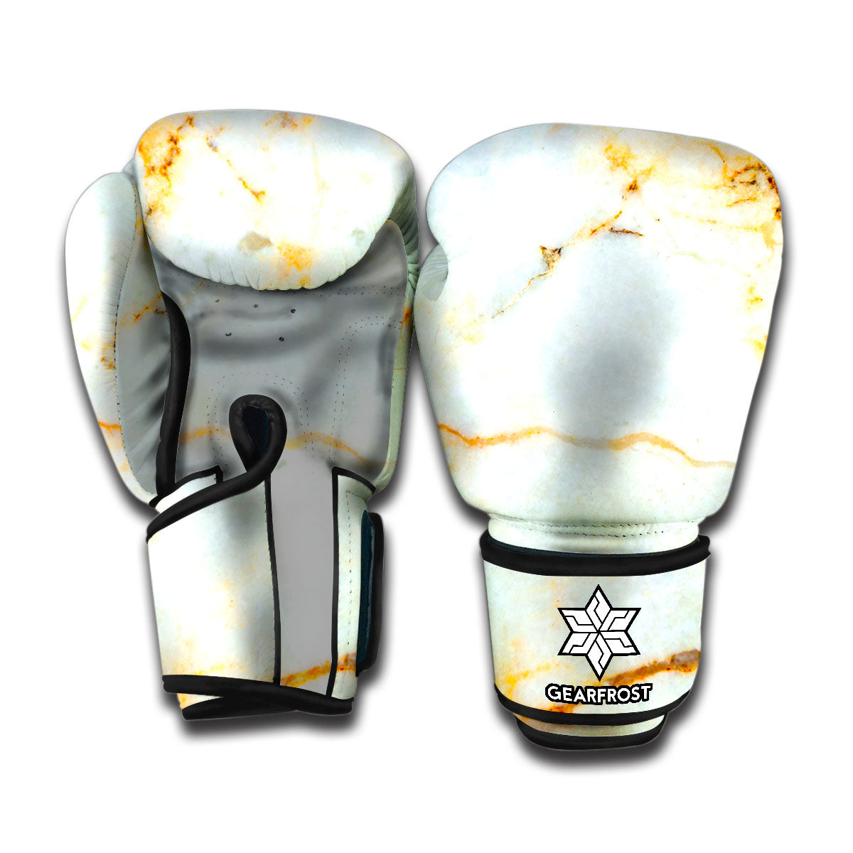 Natural Gold Marble Print Boxing Gloves