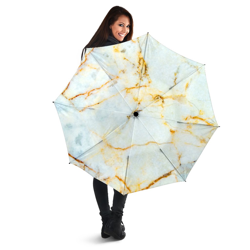 Natural Gold Marble Print Foldable Umbrella