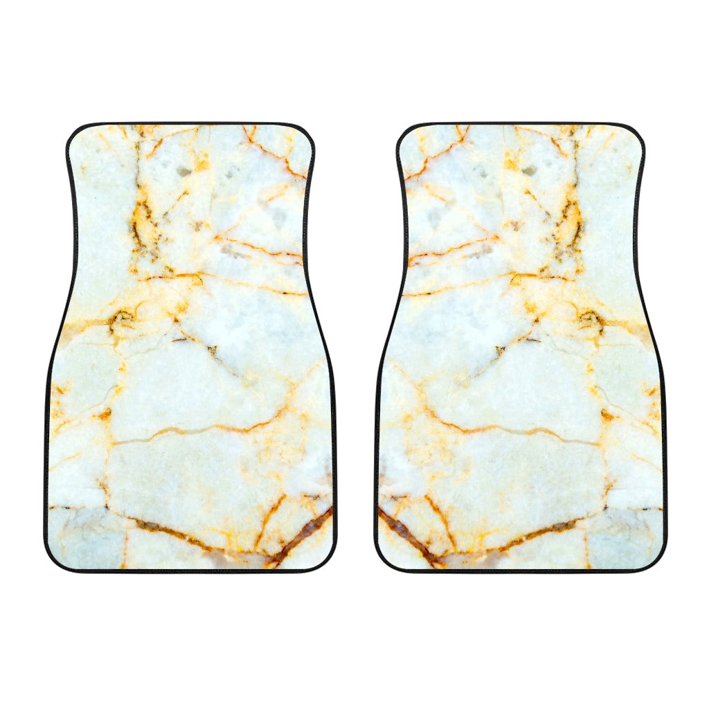 Natural Gold Marble Print Front Car Floor Mats