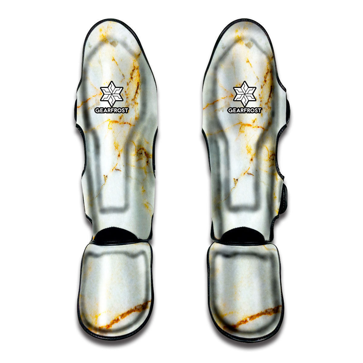 Natural Gold Marble Print Muay Thai Shin Guards