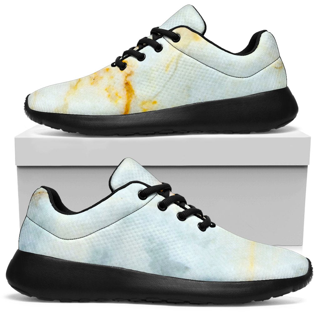 Natural Gold Marble Print Sport Sneakers