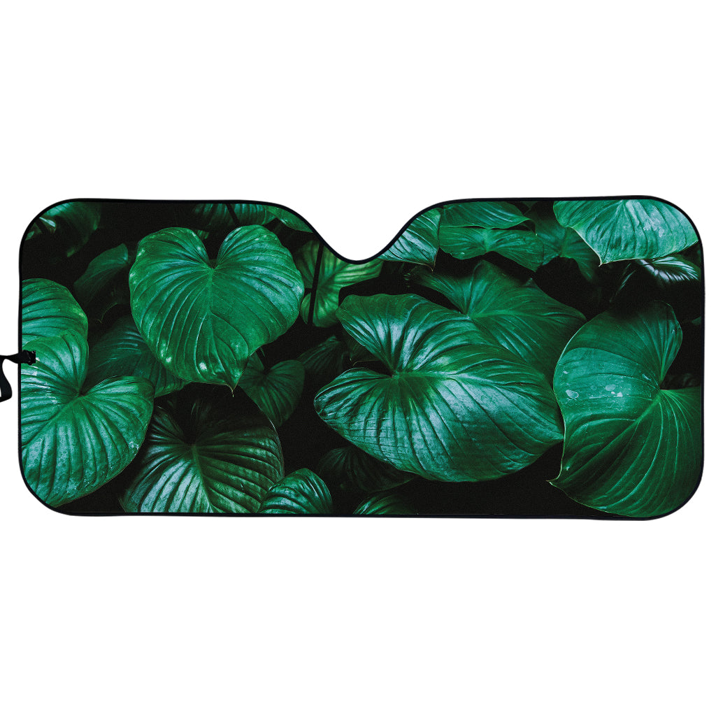 Natural Tropical Leaf Print Car Sun Shade