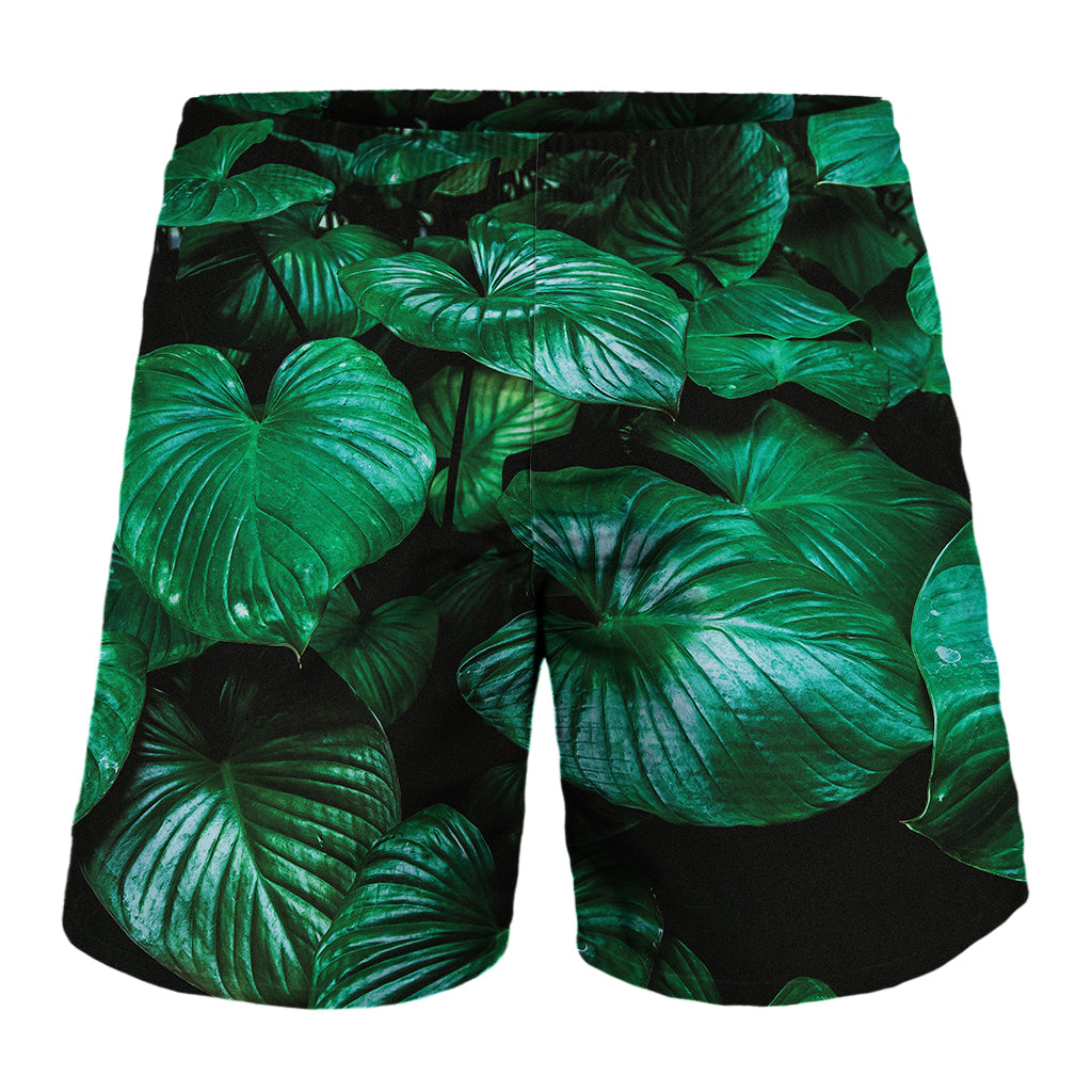 Natural Tropical Leaf Print Men's Shorts