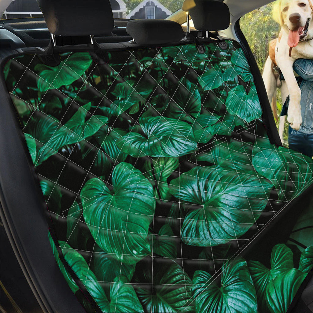 Natural Tropical Leaf Print Pet Car Back Seat Cover