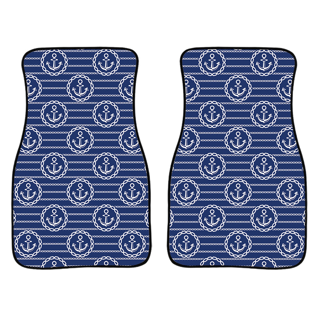 Nautical Anchor Pattern Print Front Car Floor Mats