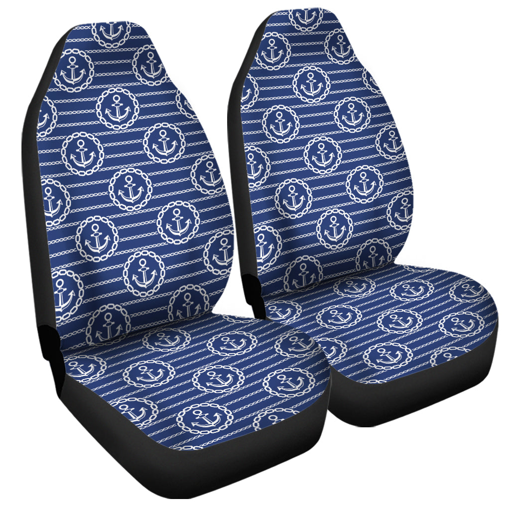 Nautical Anchor Pattern Print Universal Fit Car Seat Covers