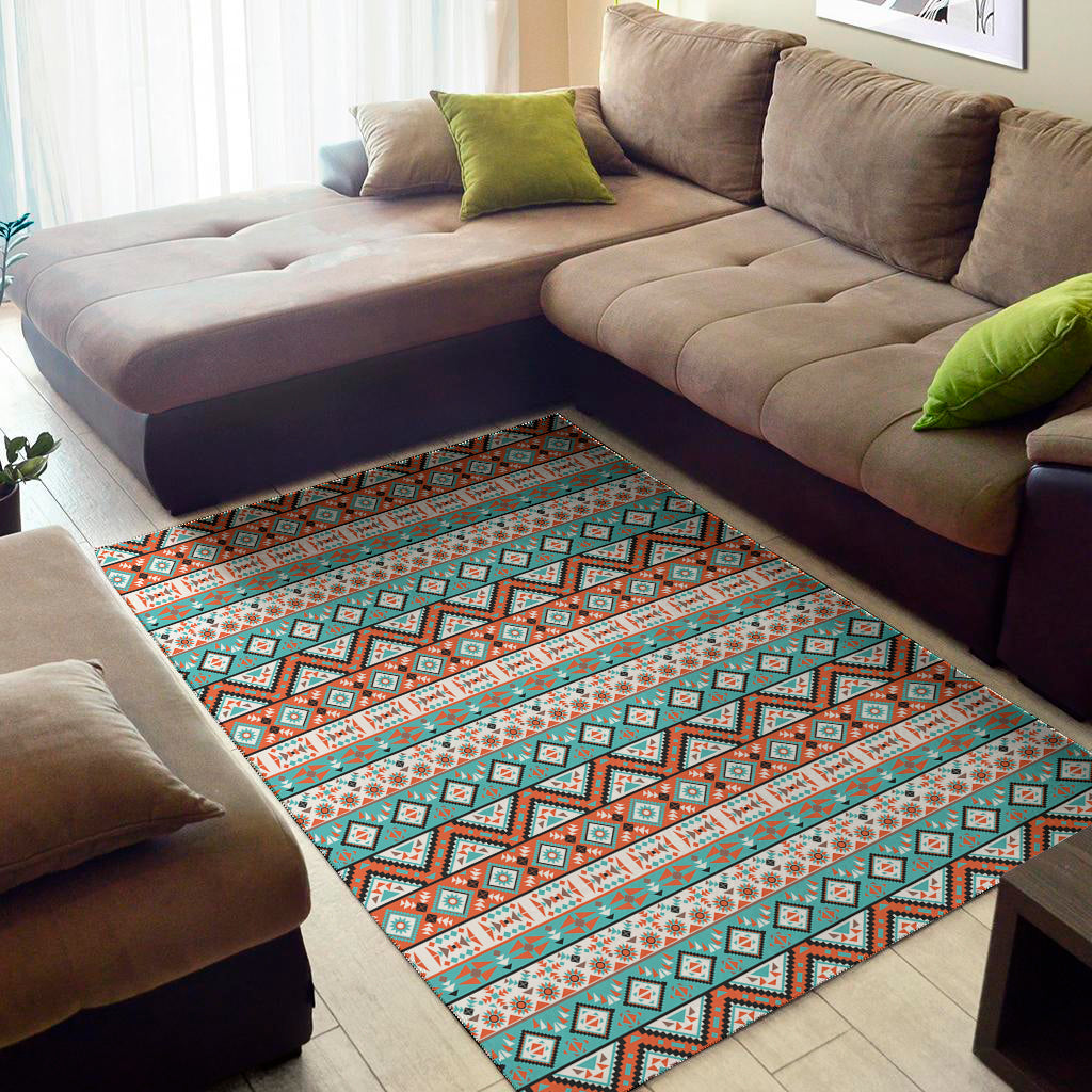 Navajo Geometric Pattern Print Area Rug