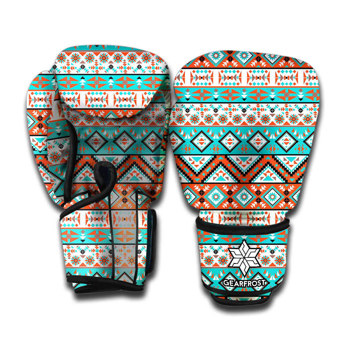 Navajo Geometric Pattern Print Boxing Gloves