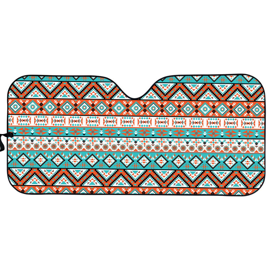 Navajo Geometric Pattern Print Car Sun Shade