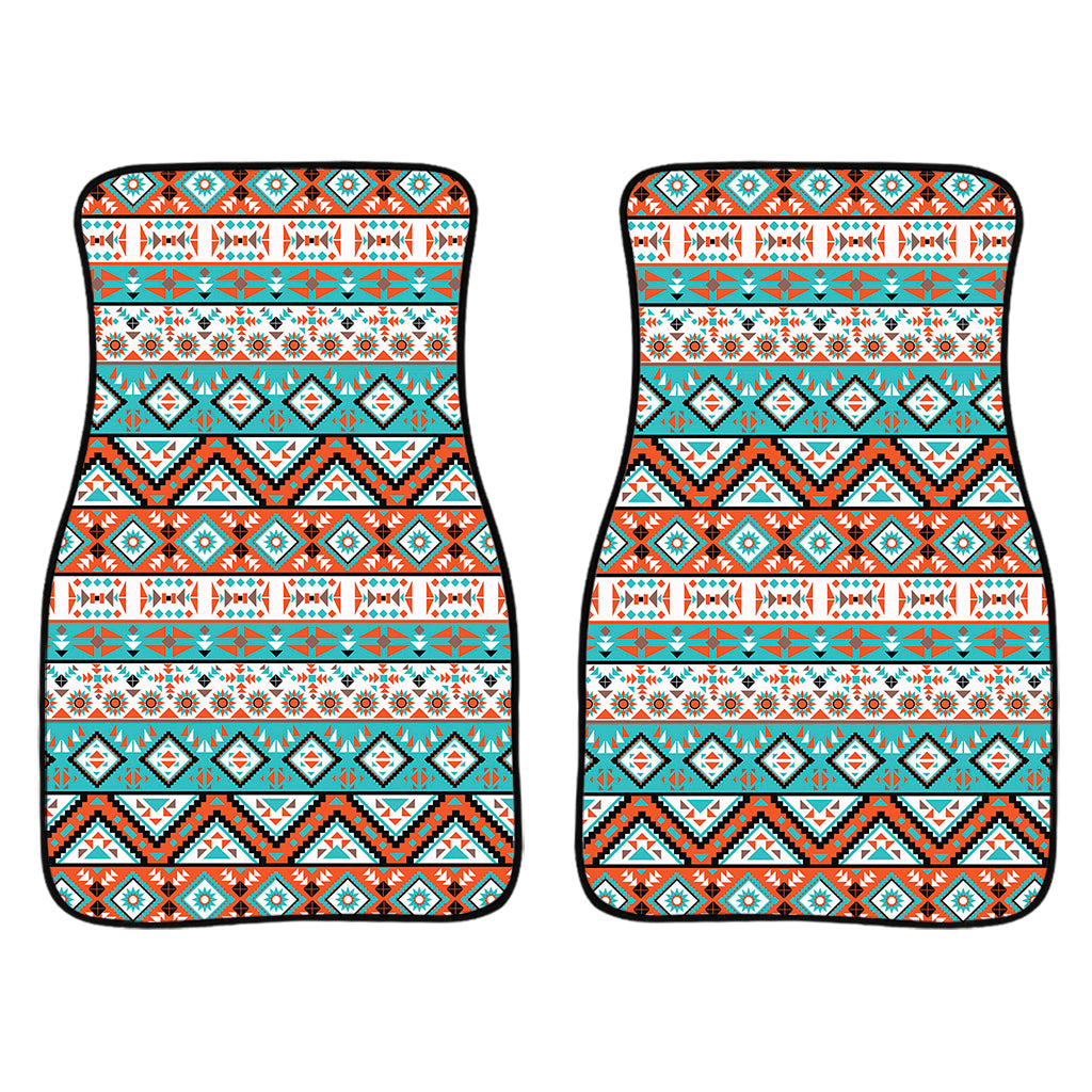 Navajo Geometric Pattern Print Front Car Floor Mats