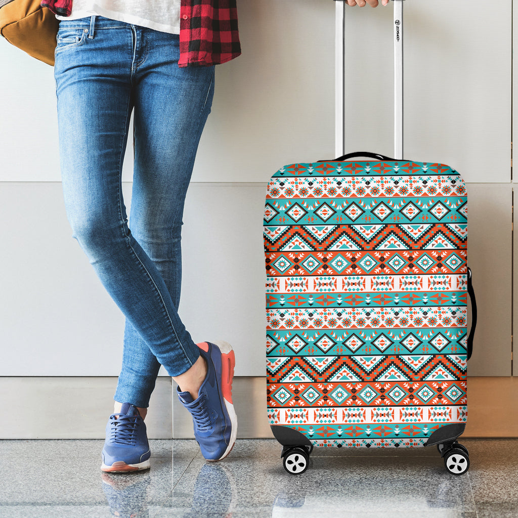 Navajo Geometric Pattern Print Luggage Cover