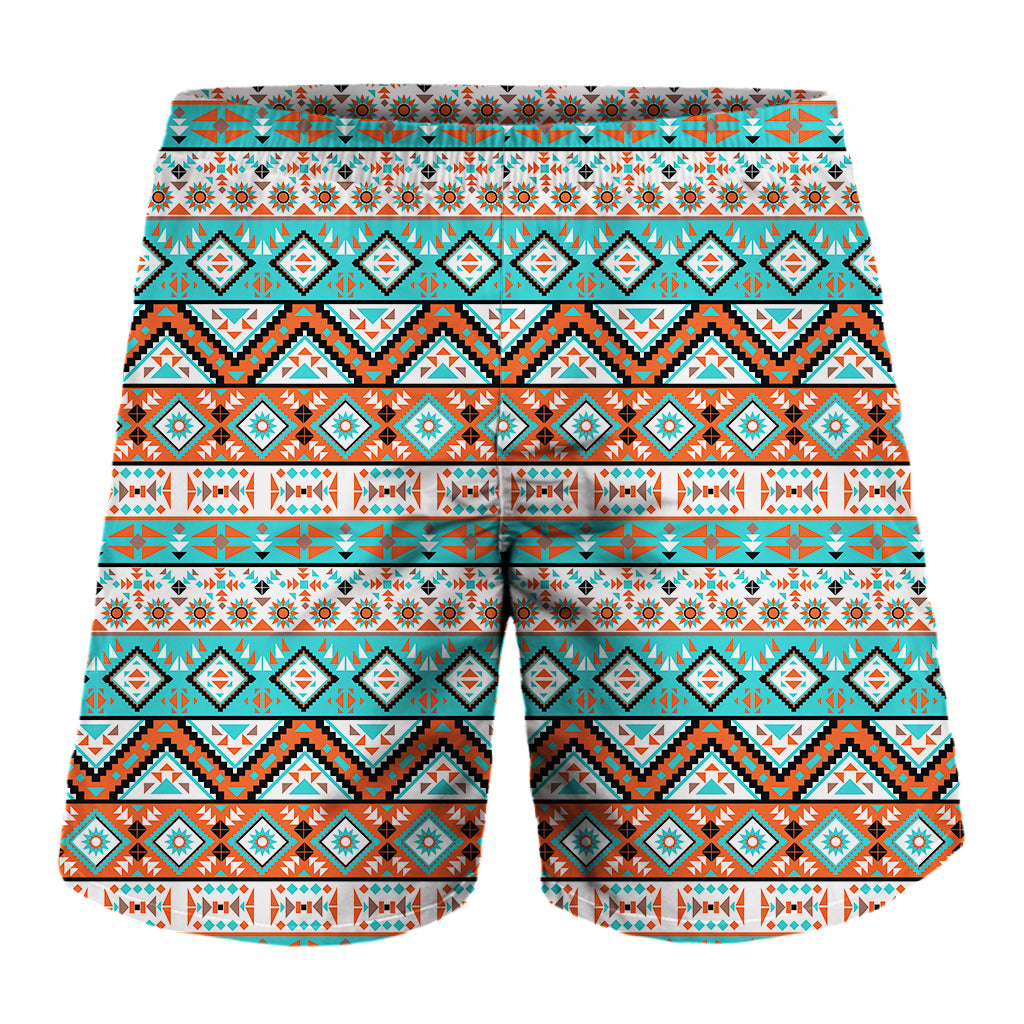 Navajo Geometric Pattern Print Men's Shorts