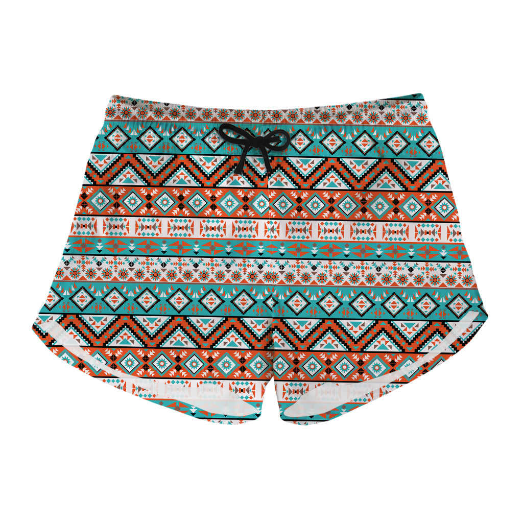 Navajo Geometric Pattern Print Women's Shorts