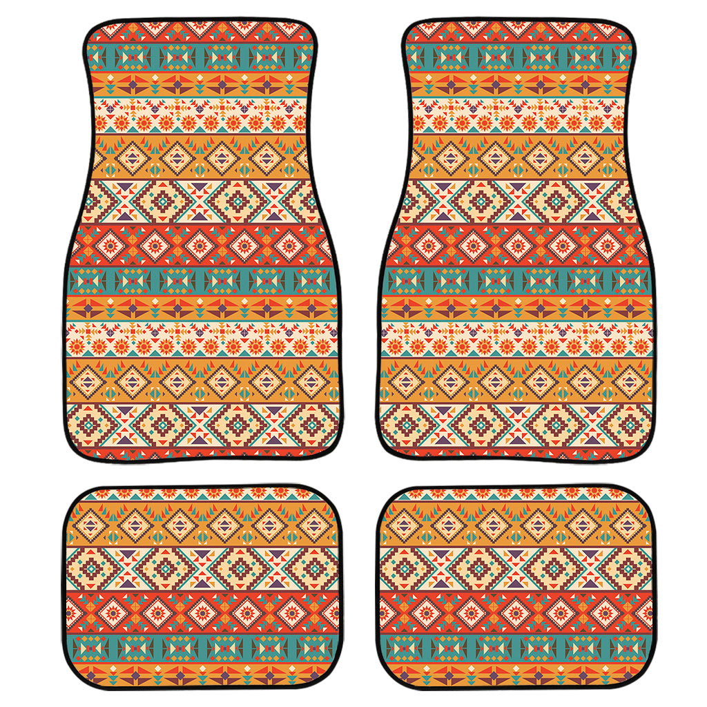 Navajo Native Pattern Print Front and Back Car Floor Mats